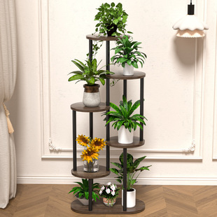 Flower Rack Indoor Household Plant Rack Multi-layer Flower Pot Rack Living Room Floor-standing Green Plant Flower Pot Rack Balcony Storage Rack