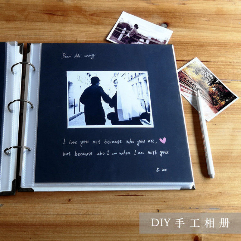 相册自粘回忆录DIY粘贴式本插页式拍立得情侣家庭覆膜纪念册礼物