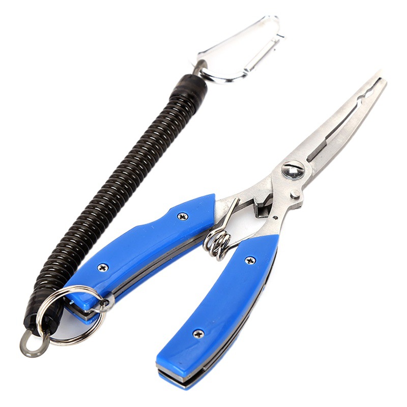 Luya pliers fish control device needle-nose pliers with missing rope short mouth pliers fish control scissors multi-functional aluminum alloy hook scissors