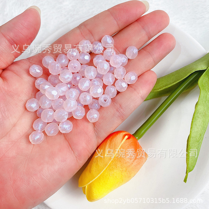 Perlas acrílicas con diseño estrella y sirena, accesorios DIY para pulseras