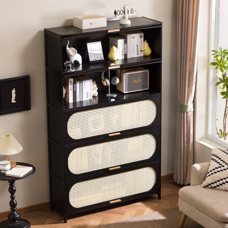 Bookcase Living Room 2024 New Storage Cabinet Glass Door Display Cabinet Modern Simple Multi-layer Bookshelf Storage Cabinet