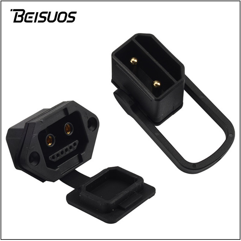 2+6芯公插头母插座40A可换芯电动车电池充电插座储能电源换电插头