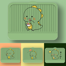 绿咕咕龙创意肥皂盒个性沥水免打孔卫生间吸盘壁挂卡通可爱香皂盒