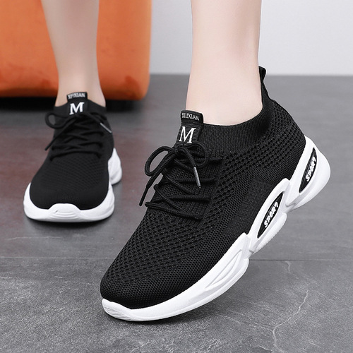 Women's summer new cross-border Feiwei women's shoes fashionable breathable soft-soled running shoes casual mesh sports shoes for women