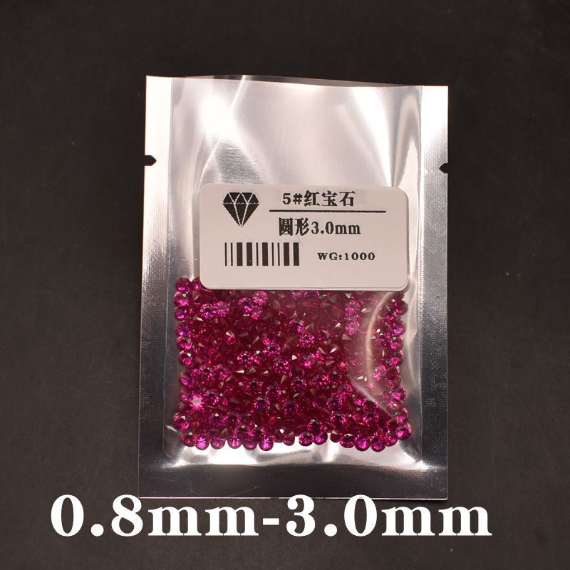 Ruby5 Ruby Bare Stone Round Broken Diamond Red Corundum Round Diamond Jewelry Jewelry Micro Inlay with Stone Bare Diamond Ruby5 Ruby Bare Stone Round Broken Diamond Red Corundum Round Diamond Jewelry Jewelry Micro Inlay with Stone Bare Diamond