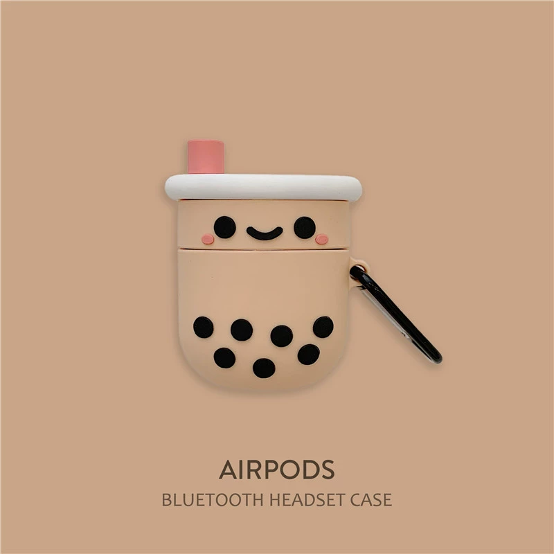 Заводская прямую поставка применима к защитной крышке AirPods1/2 молочный чай жемчужная защитная крышка AirPods PRO3 поколения PVC защитная крышка