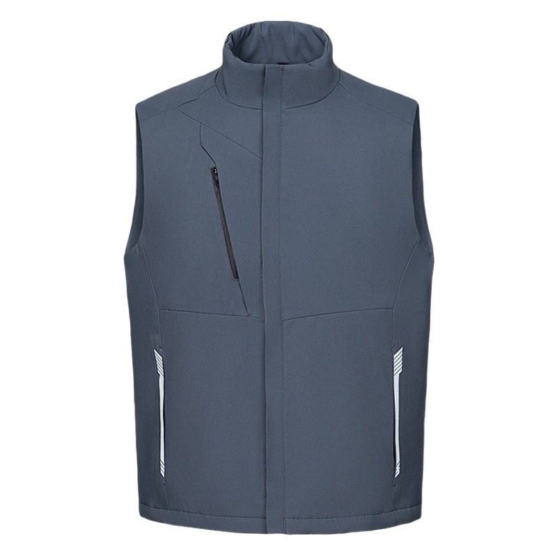 Moda de otoño e invierno ropa de trabajo cálida grupo actividad de construcción ropa a prueba de viento y a prueba de lluvia al aire libre abajo Chaleco de algodón personalización