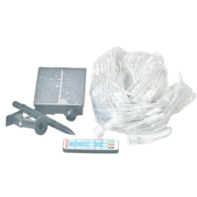 Solar pesca red luz LED al aire libre paisaje Navidad luz decoración estrellado cielo transfronterizo iluminación 24V bajo voltaje cadena de luz