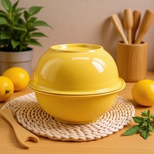 20钢钵烤漆深盆黄盆铁盆储物盆收纳盆泡面盆两元店百货批发