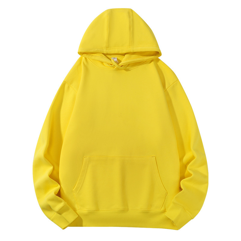 Suéter con capucha de algodón pesado de 380g, gran felpa, suéter casual de otoño e invierno suelto de color sólido americano, marea oversive