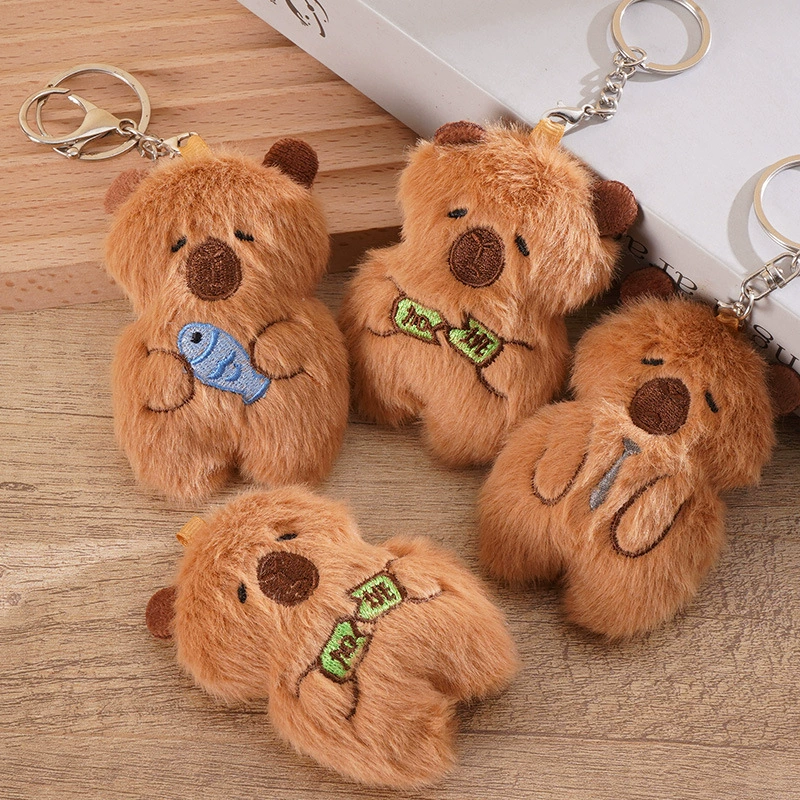 Трансграничные капибары плюшевые капибары брелки сумки подвесные украшения маленькие куклы куклы куклы оптовая продажа