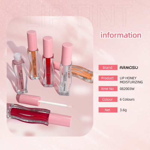 ARMOSU Crystal Jelly Lip Balm - Transparent Bouncy Moisturizing Gloss with Fine Shimmer
