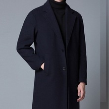 双面毛呢大衣男秋冬季新款韩版风衣男中长款羊外套