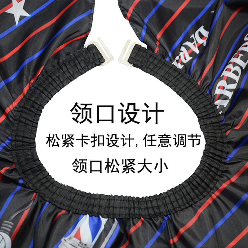 Tiktok Net rojo vintage cabeza de aceite profesional de peluquería y peluquería tela corte de pelo antiadherente más tamaño adulto peluquería babero