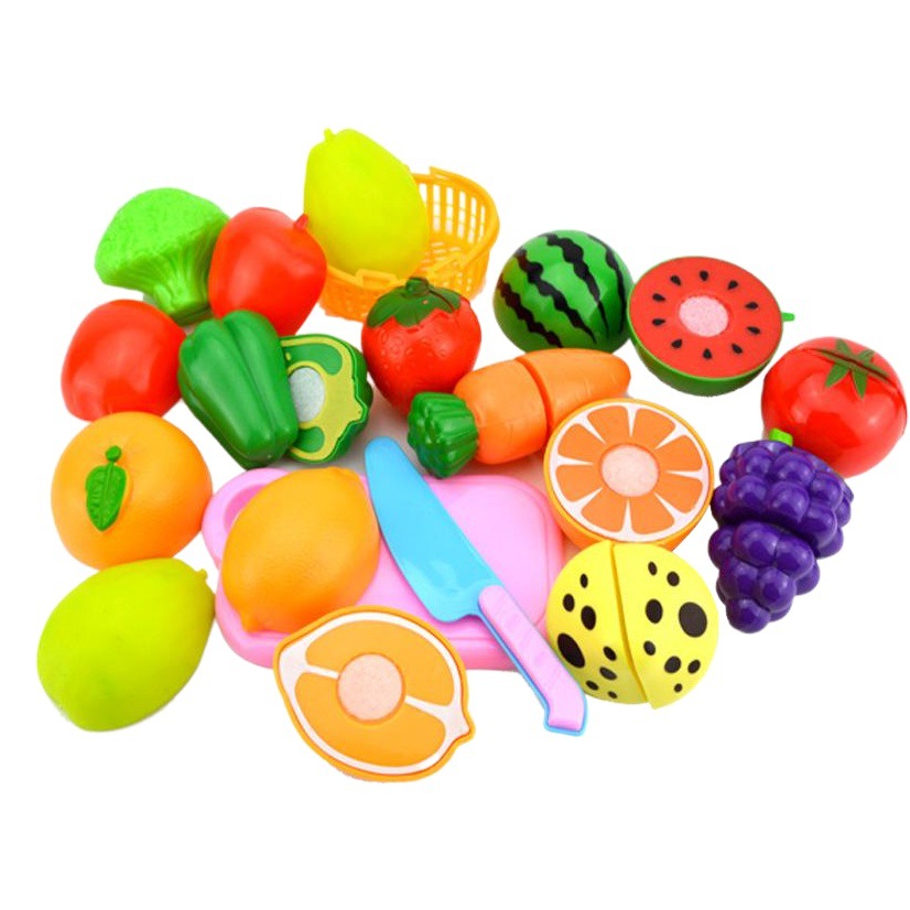 Cross-border simulation kitchen cutting fruit toy set children's cooking girls play house fruit and vegetable cutting music Wholesale