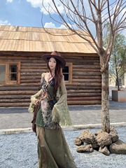 适美设计感蕾丝开衫外套内搭别致吊带女秋季显瘦半身裙三件套