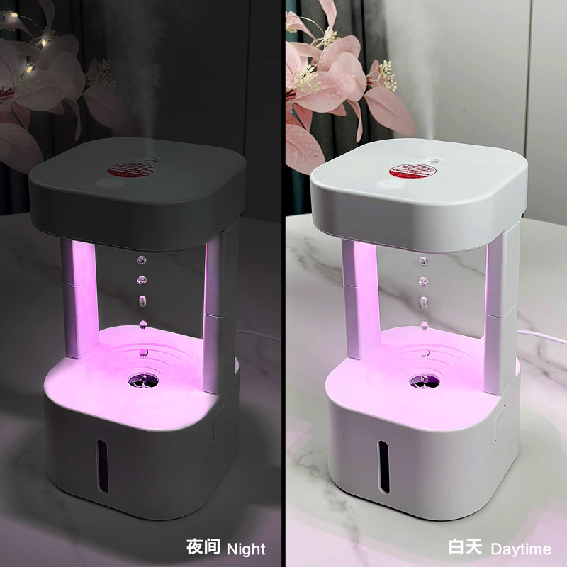 Humidificador de gran pulverización para comercio exterior, humidificador de humedad para sala de estar, dormitorio, purificación de aire, aromaterapia, humidificador antigravedad de escritorio para el hogar
