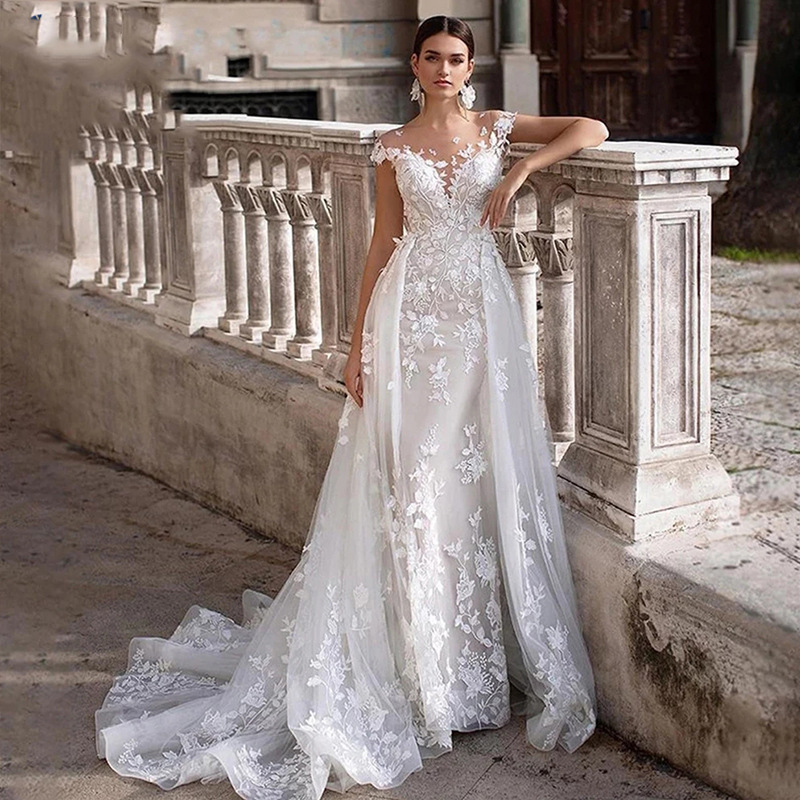 2026 nuevo sueño de cuello redondo delgado pez blanco novia comercio exterior al por mayor transfronterizo estilo de compra