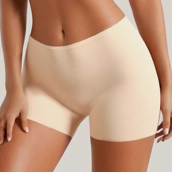 Cross-Border Thin High-Waisted Seamless Skin-Friendly Safety Shorts Ice Silk Safety Pants Women's Boxer Briefs Sexy Butt-Lifting Pants