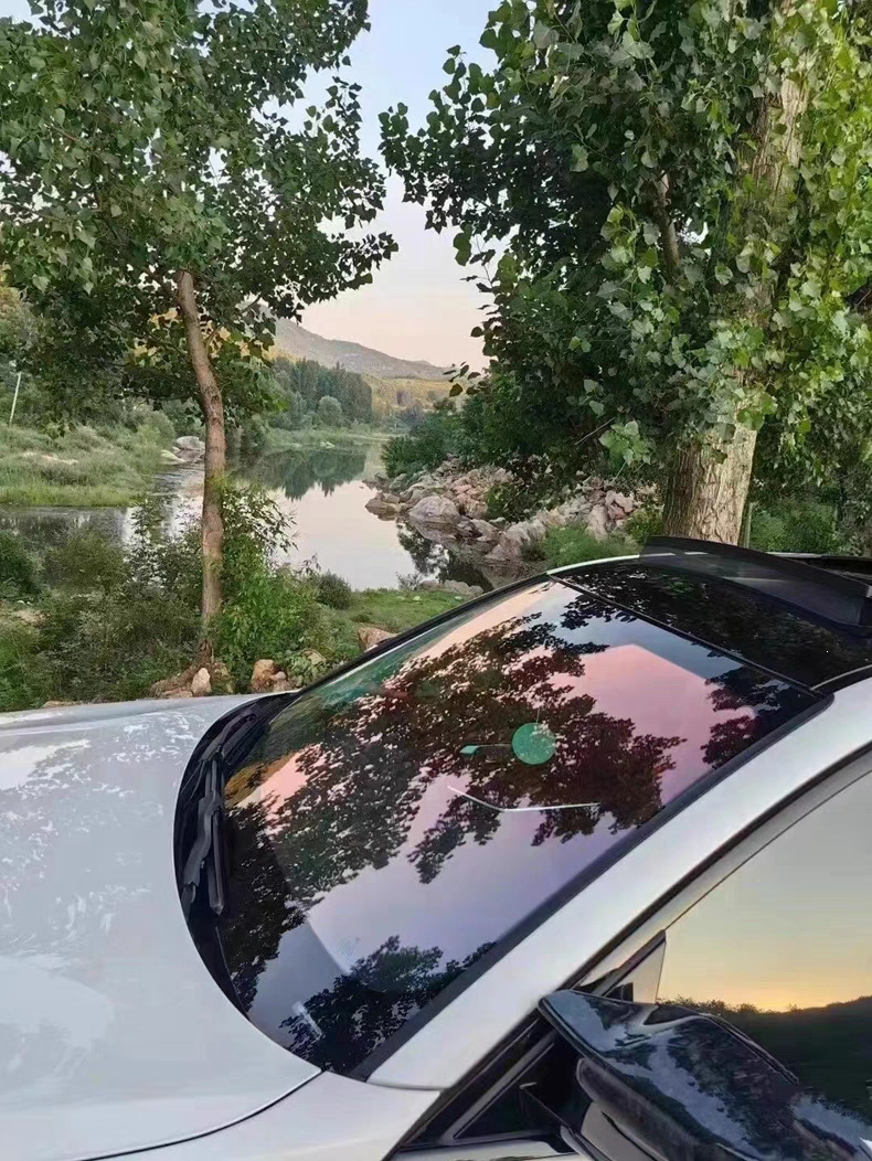 Rose Ghost Car Window Film Sunscreen Colorful Purple Heat Insulation Film Solar Film Front Windshield Optical Film