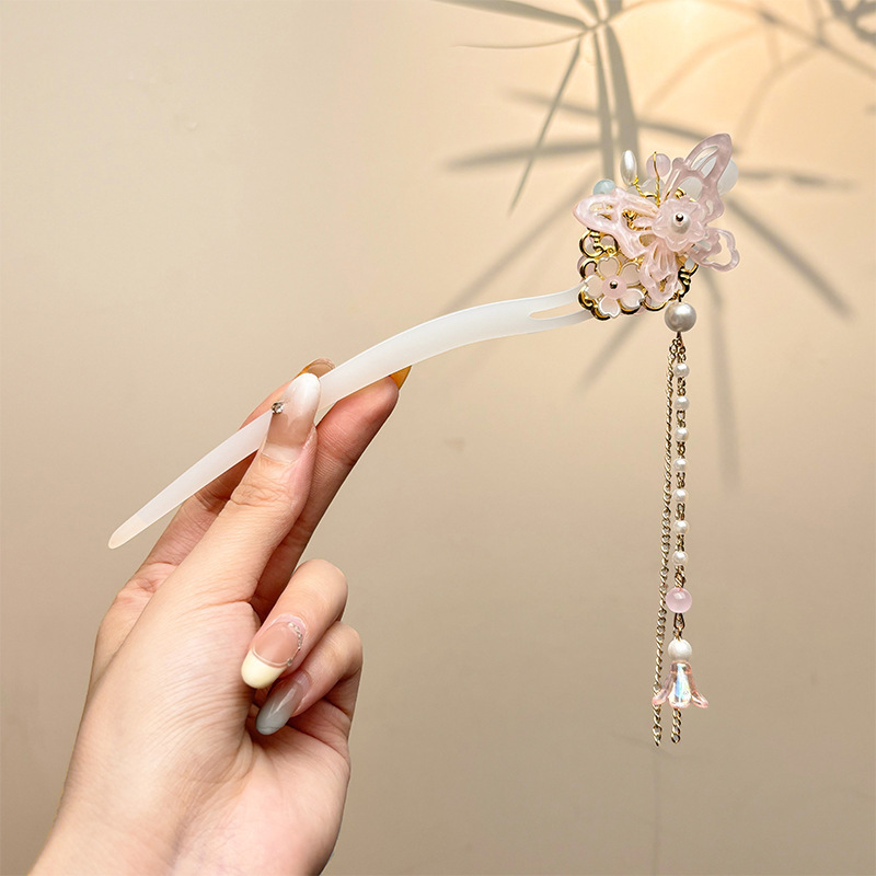 El nuevo país viento inmortal qi fluye pinzas de cabello para mujeres elegantes estilo antiguo paso de agitar cheongsam piezas de cabello de cabello diario estilo chino clásico pinzas de cabello