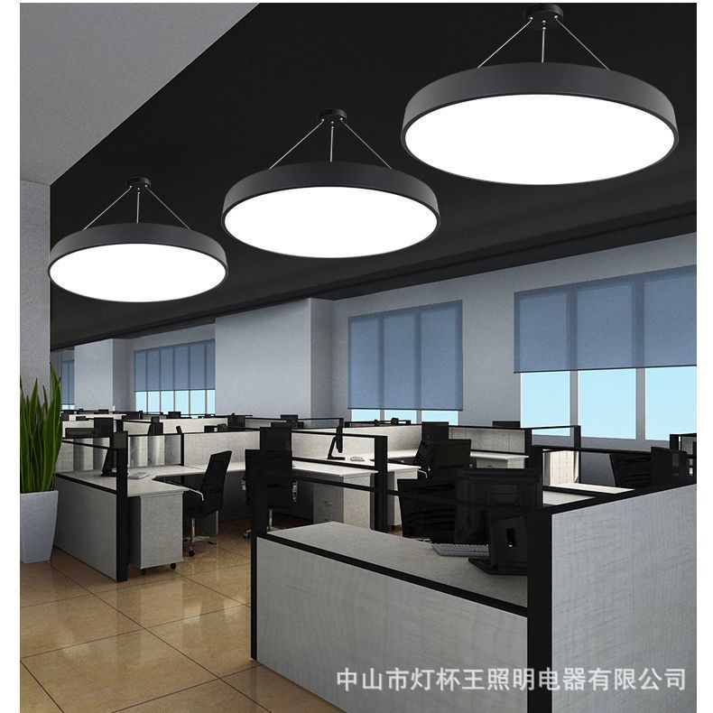 Anillo redondo led oficina de forma especial lámpara de super gimnasio industrial de estilo de viento de oficina cables de iluminación lámpara