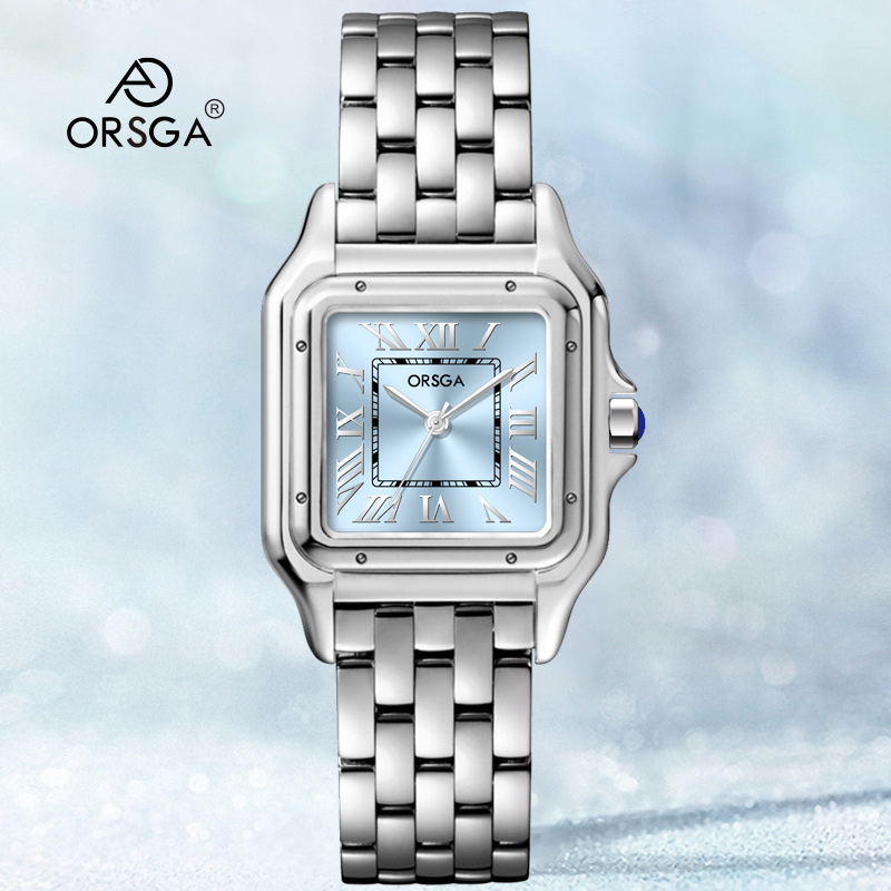Orsga Fashion Personality Women's Watch Small Square Watch Manufacturer Live Broadcast Cross-Border Foreign Trade Classic Tank Quartz Wristwatch