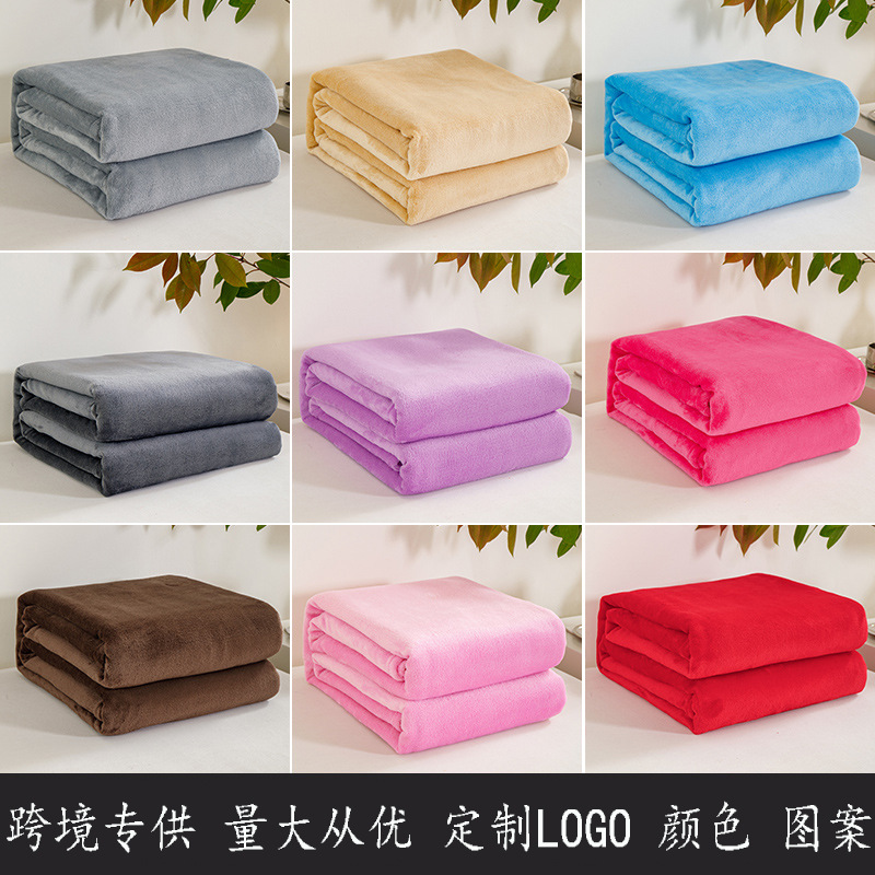 Manta de Franela de Color Sólido, Manta para Regalo de Empresa, Manta en Caja de Regalo, Beneficios para Empleados, Regalos para Celebración de Apertura de Tienda