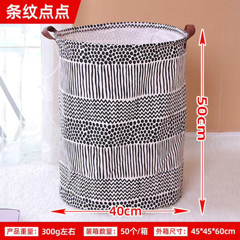 Posta gratuita casera gran cartón plegable tela algodón y lino juguetes caseros almacenamiento barril