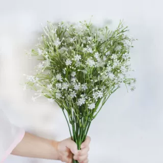 仿真满天星刺花 假花工程水草室外绿化工程仿真绿植把束栅栏装饰