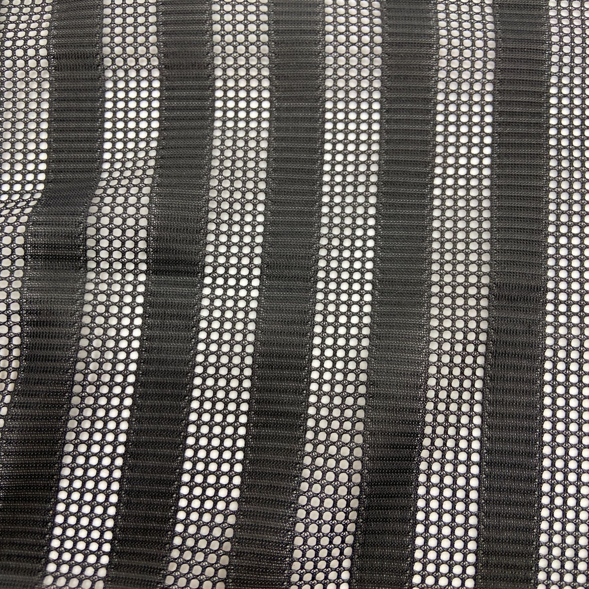 裙子面料针织窄条子低弹全涤纶提花竖条运动透气防晒小条纹网眼布