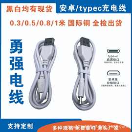 type-c充电线typec两芯配机线纯国标铜电流过1A到3A全环保不是包