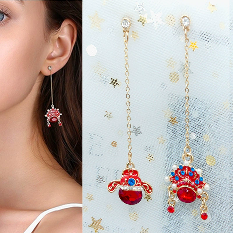 Этнические серьги, китайский стиль, этнический стиль