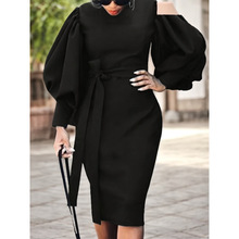 F 73323 Plus Size Black Tie Midi Dress �����ɫϵ������ȹ