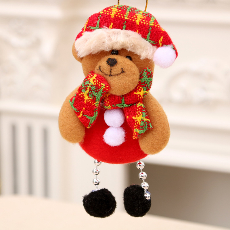 Decoraciones de Navidad anciano muñeco de nieve ciervo regalos de Navidad pequeño colgante muñeca de peluche colgante de árbol de Navidad suministros