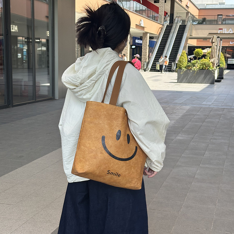 デュポン紙袋バッグ 女性用 ins風 大学生 通学用 ショルダーバッグ ハンドバッグ 通勤バッグ ママバッグ 文芸風|undefined