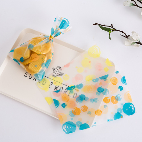 Summer new ins style baking packaging bag colorful bubble flat pocket snowflake candy packaging 100 pieces/piece