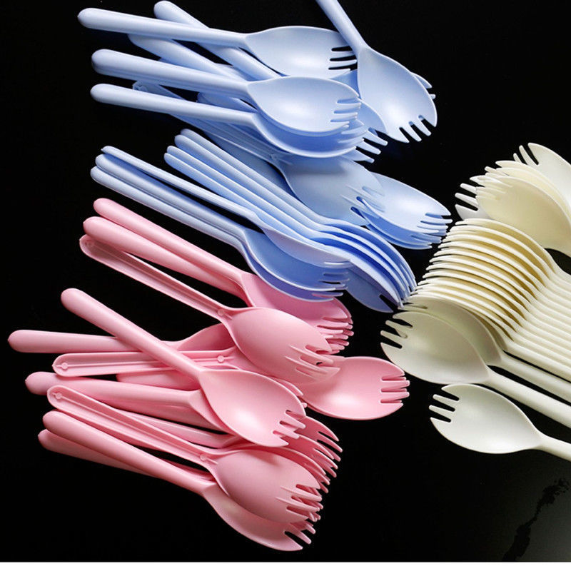 冰淇淋勺子一次性叉勺便宜长柄独立包装勺磨砂黑色整箱批发甜品叉|ms