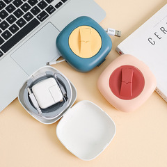Upgraded charging head, earphone data cable storage box, multi-function rotating cable winder storage box, mobile phone holder