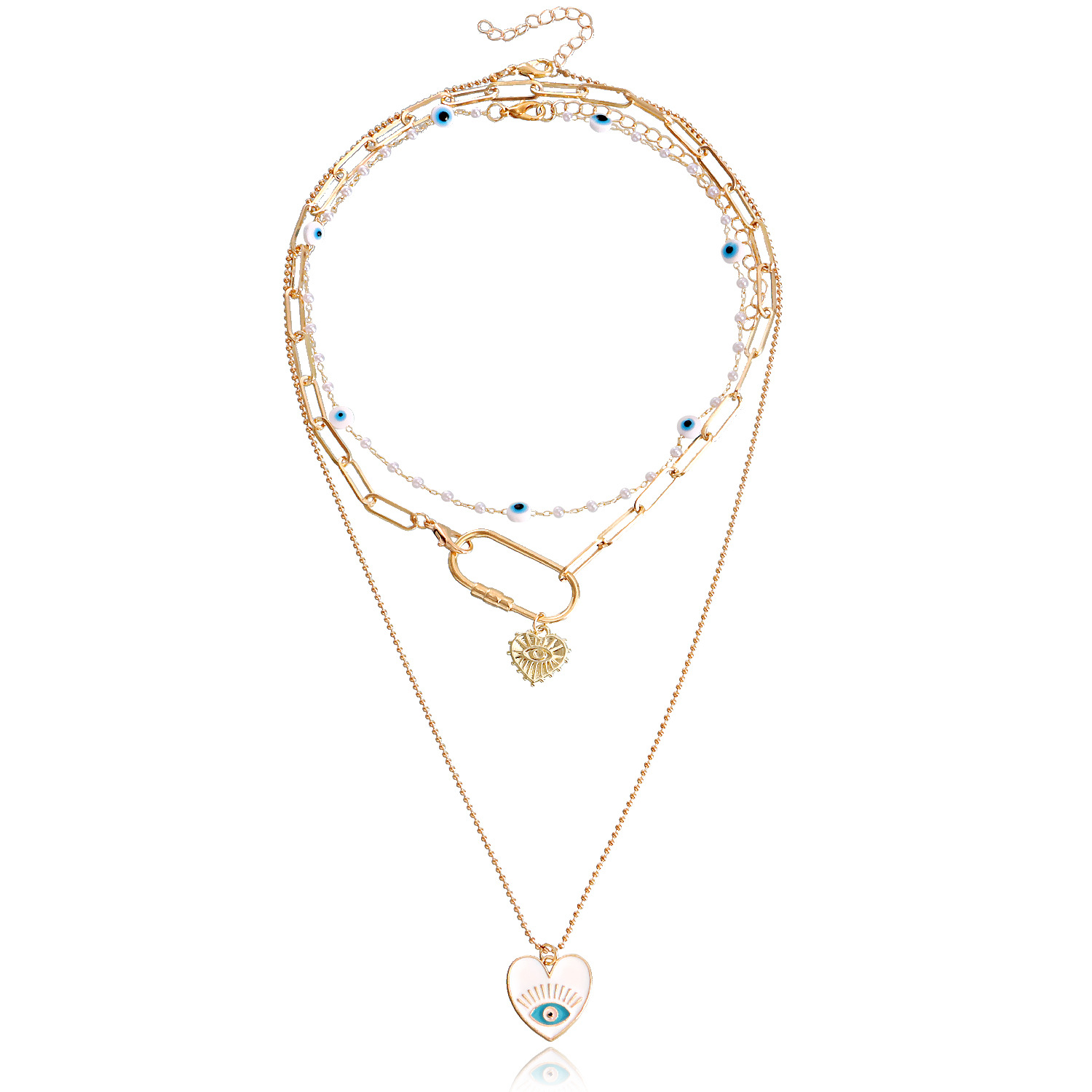 European And American Jewelry Personality Fashion Devil Eye Multi-layer Necklace Female Hip-hop Eye Necklace