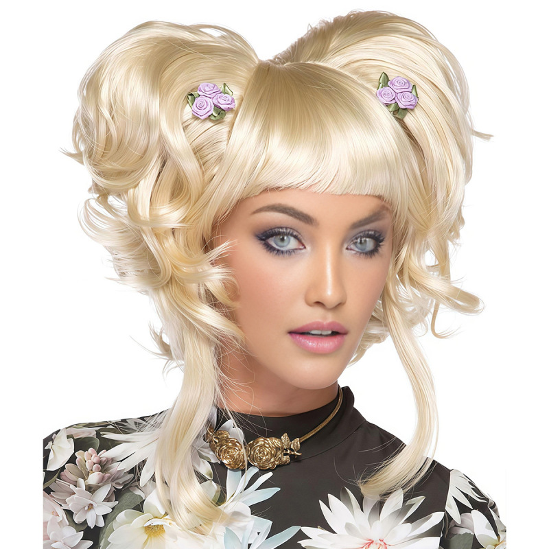 Palace-Style Retro Short Curly Wig Alice in Wonderland Cos Anime Headgear Halloween Role-Playing