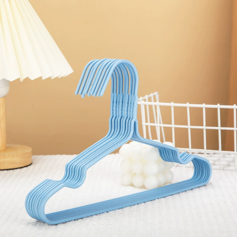 Children's hanger drying rack, plastic baby clothes hangers, non-slip pastel set
