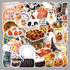 50张万圣节ins风贴纸跨境节日热卖Halloween创意防水装饰手帐贴纸