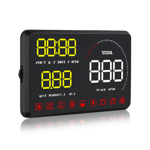 A9 OBD2 HUD-Ӣ��̧�^�@ʾ������LED��ɫ���@ʾ��܇HUḐ�^�@ʾ��