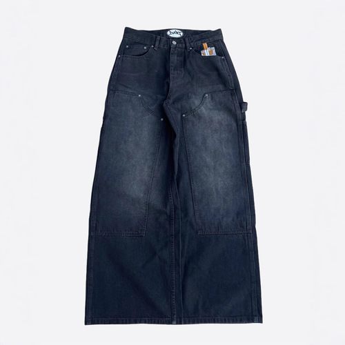 2025 Cross-border European and American jeans high waist straight tube loose work pants casual long pants personality trend pants 