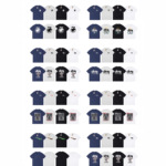 25夏跨境潮牌热卖美式复古滑板小人经典印花短袖宽松纯棉圆领t恤