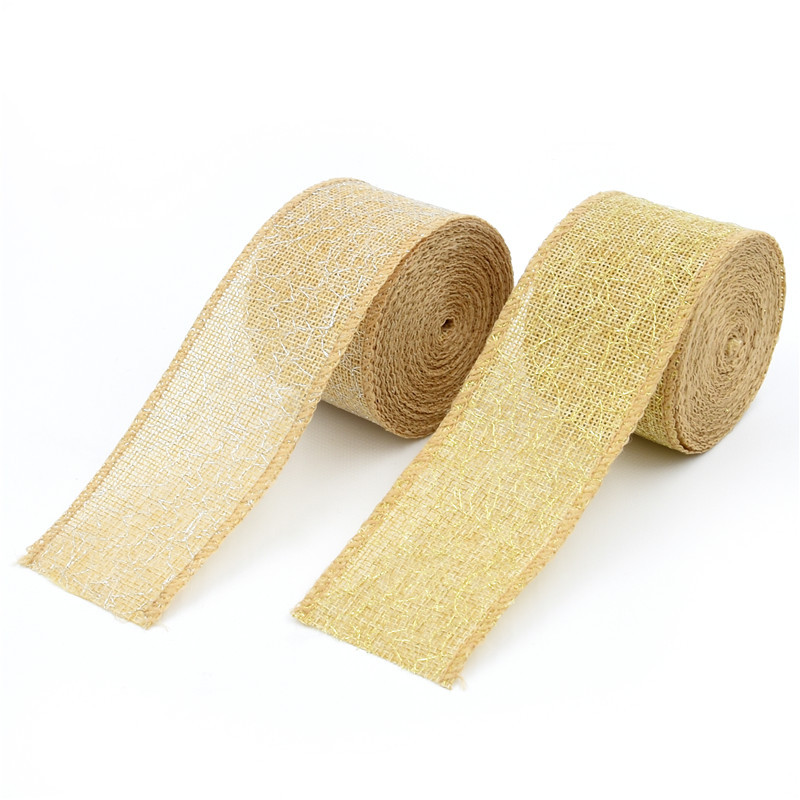 Amazon nuevo rollo de lino natural Navidad artesanía regalo decoración cáñamo cinta copia borde Lino cinta rollo 5 M