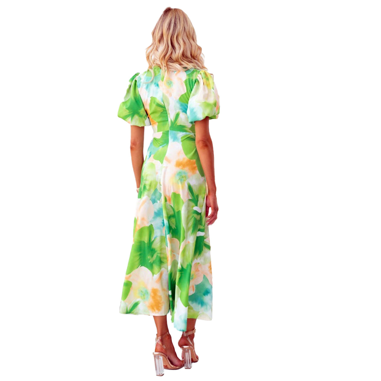 238g Weight Midi Dress Dress Length Type Short Sleeve Sleeve Length Regular Dress Dresses Type Puff Sleeve Sleeve Type Spandex, Polyester Fabric Type Mid Waist Waist Line Outdoor, Daily Occasion V Neck Neckline Regular Fit Fit Type Color Block, Painted Flower Pattern Summer, Spring Season Women's Gender Elegant Style Wholesale Women's Elegant Color Block Painted Flower Outdoor Daily V Neck Short Sleeve Regular Dress 18