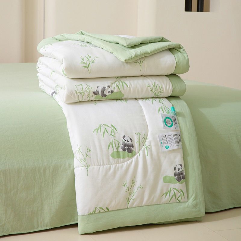 Summer fresh and glutinous cotton and cool quilt in summer 2025 machine washable thin quilt single student dormitory home air conditioning quilt