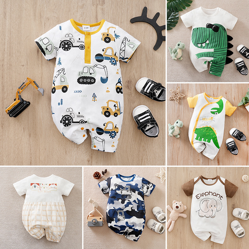 brand children's thin summer cartoon bodysuit for new born